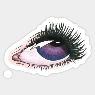 Purple Eye roll Sticker